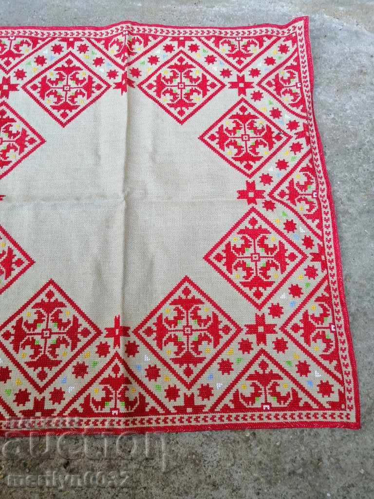 Old embroidered cardboard, tablecloth, millet, Bulgarian embroidery - 5 Old embroidered cardboard, tablecloth, millet, Bulgarian embroidery - 5