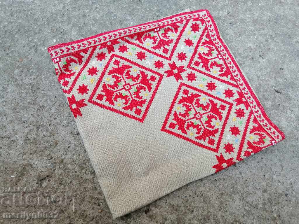 Old embroidered cardboard, tablecloth, millet, Bulgarian embroidery - 6 Old embroidered cardboard, tablecloth, millet, Bulgarian embroidery - 6