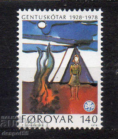 1978. Faroe Islands. 50 Years of Y.W.C.A - Girl Scouts.