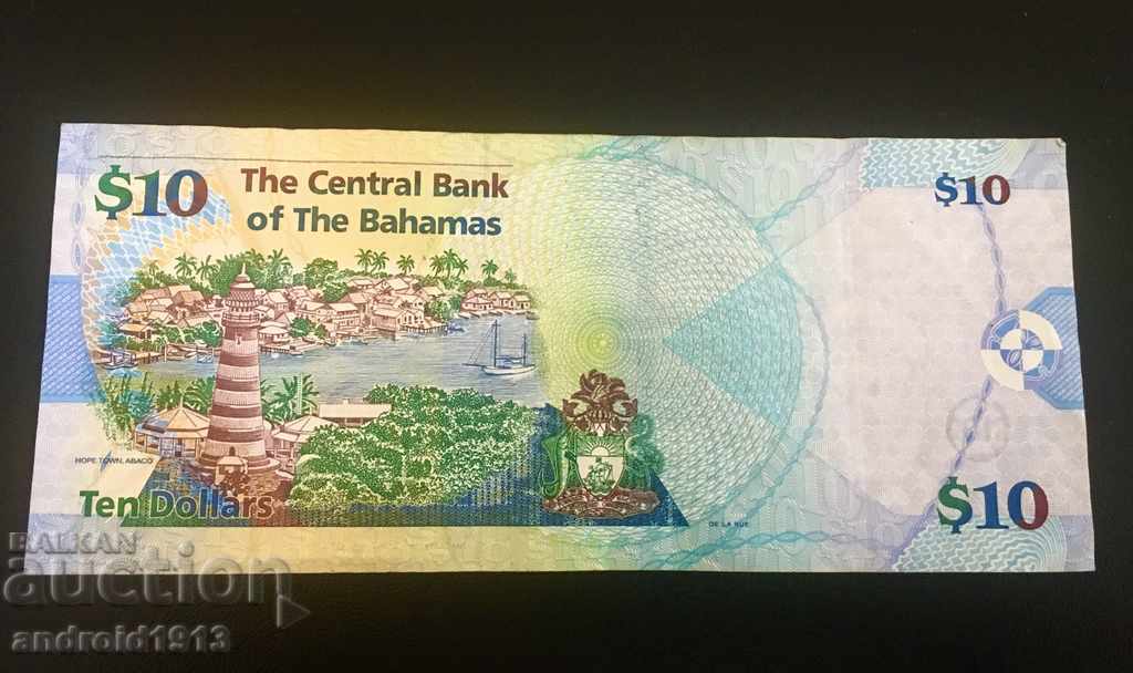 Licitație Bahamas - 10 USD 2009, P-73a, FINE