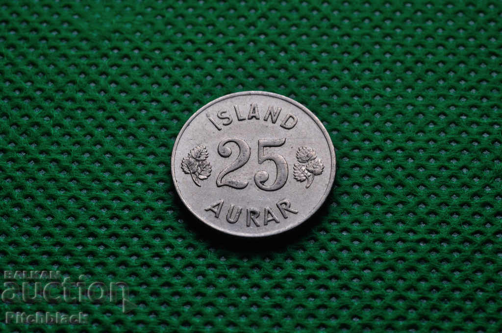 Монети Исландия 25 Аурар 1965
