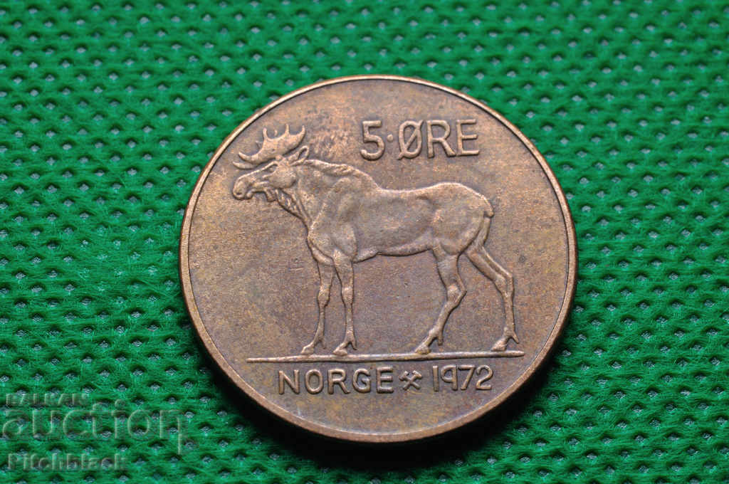 Монети Норвегия 5 Оре 1972