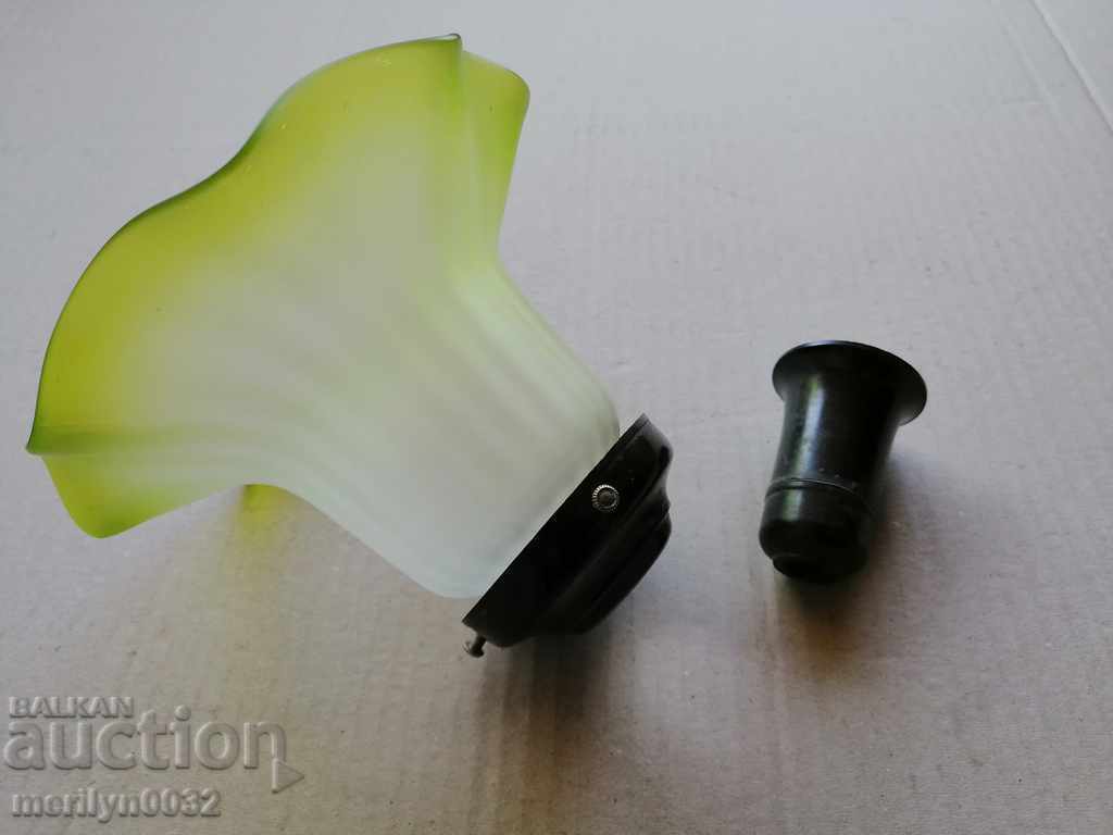 Стар стъклен абажур, лампион, лампа, фасунга полилей - 6 Стар стъклен абажур, лампион, лампа, фасунга полилей - 6