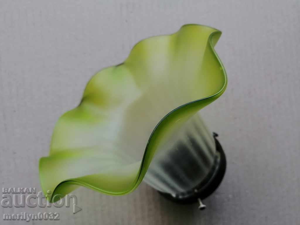 Стар стъклен абажур, лампион, лампа, фасунга полилей - 7 Стар стъклен абажур, лампион, лампа, фасунга полилей - 7