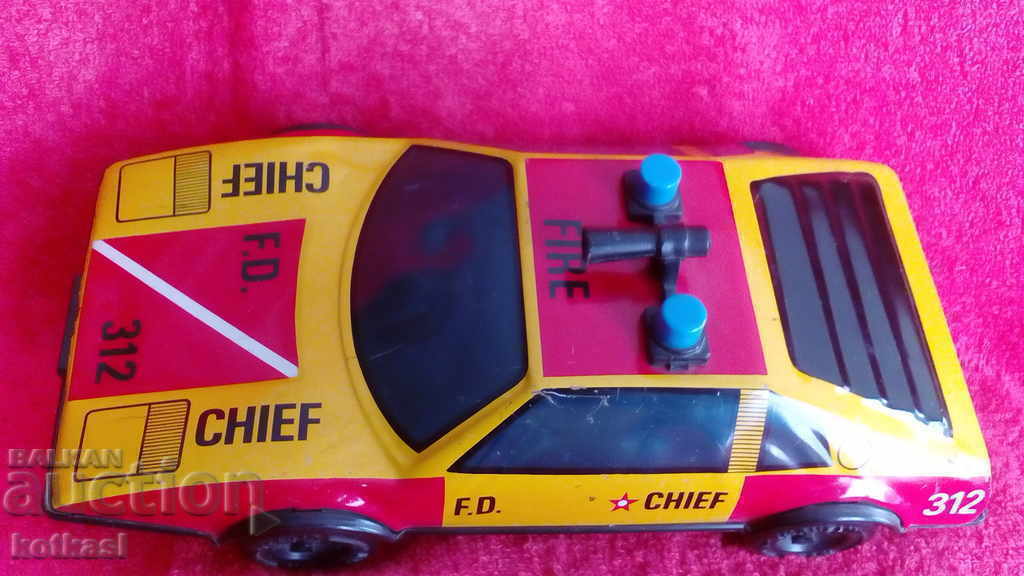 Old social metal sheet metal toy car 21.50 cm. - 5 Old social metal sheet metal toy car 21.50 cm. - 5