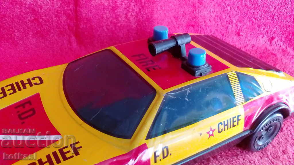 Old social metal sheet metal toy car 21.50 cm. - 7 Old social metal sheet metal toy car 21.50 cm. - 7