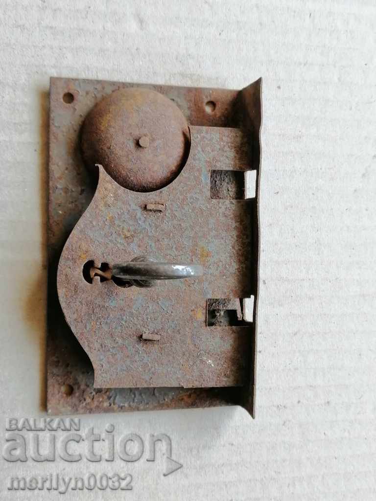 Old forged lock with key bell for buckle lock, latch - 7 Old forged lock with key bell for buckle lock, latch - 7