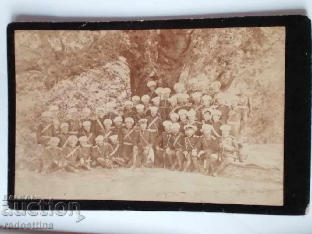 Fotografie din carton Fotografie Al treilea regiment de cal 1906 Plovdiv