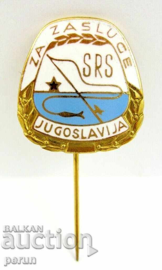 Union of Hunters and Anglers in Yugoslavia-For Merit