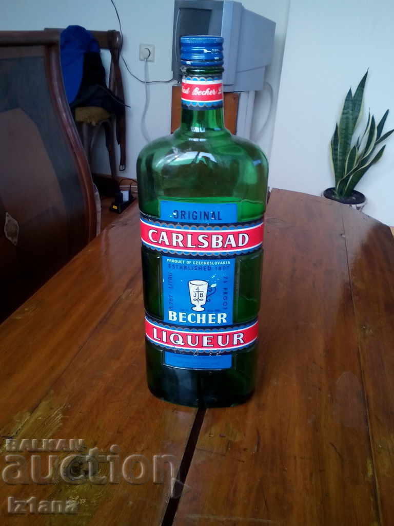 Auction Old bottle, bottle of Liqueur Becherovka Auction Old bottle, bottle of Liqueur Becherovka