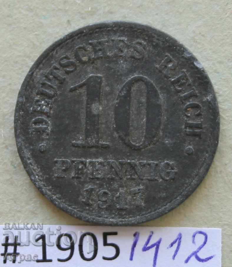 10 pfenig 1917 -Γερμανία
