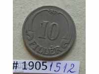 10 filler 1926 Hungary