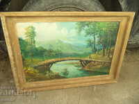 BIG OLD BULGARIAN PAINTING - MBK - THE FAMILY OF POPOV
