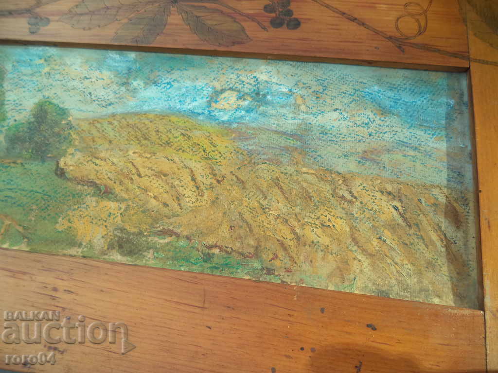 OLD BULGARIAN PAINTING - PASTEL CARDON - 5 OLD BULGARIAN PAINTING - PASTEL CARDON - 5