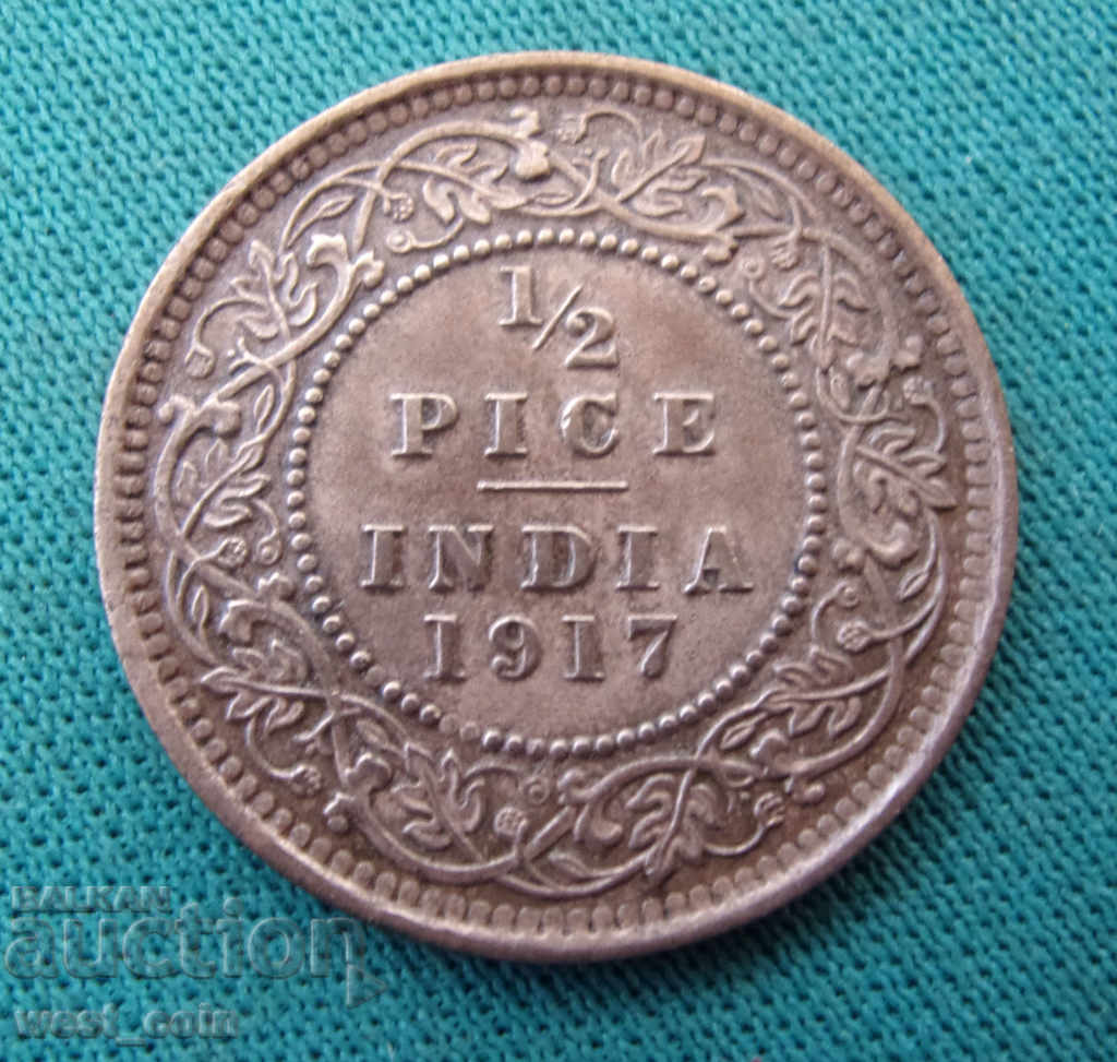 British India й Pie 1917 Rare Coin