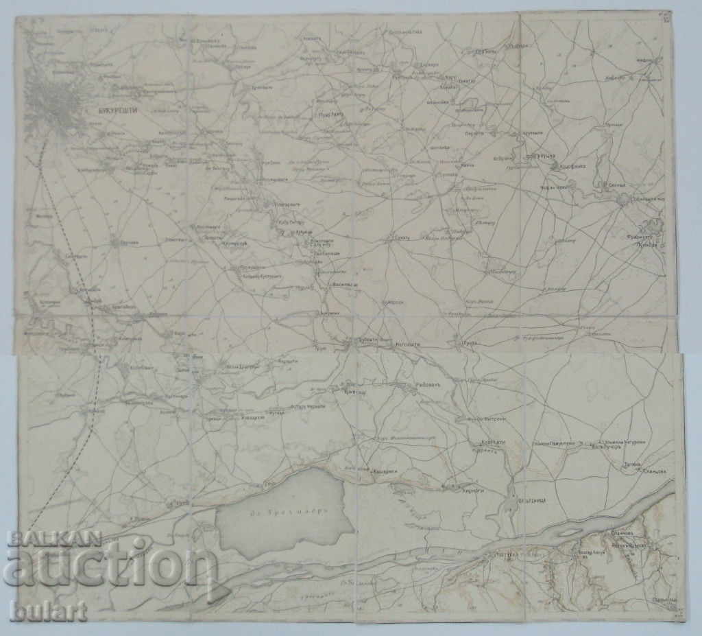 ΠΑΛΑΙΑ ΣΤΡΑΤΙΩΤΙΚΗ ΧΑΡΤΗΣ ΡΟΥΜΑΝΙΑ TURTUKAN 1900 MAP TUTRACAN