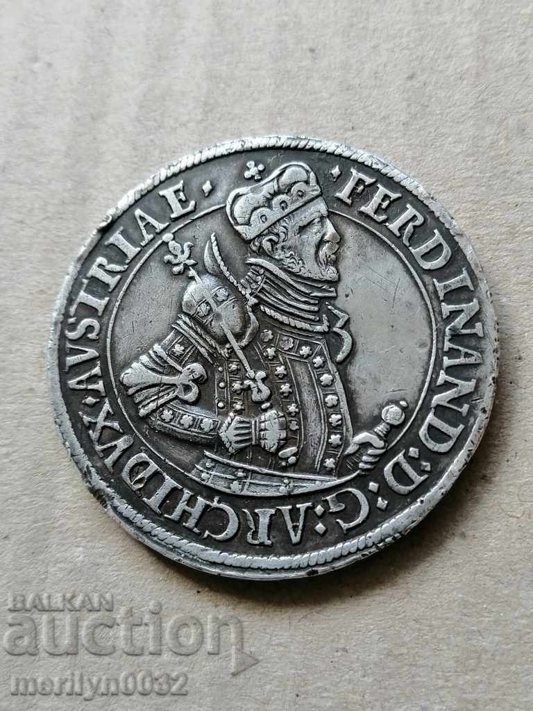 Талер сребро Фердинанд Австрия Тирол сребърна монета 28.1гр