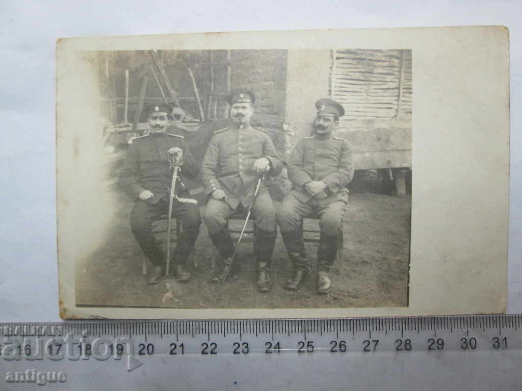 OLD PHOTO 1 WWI SABI OFFICERS MILITARY