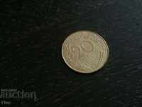 Монета - Франция - 20 сентима | 2000г.
