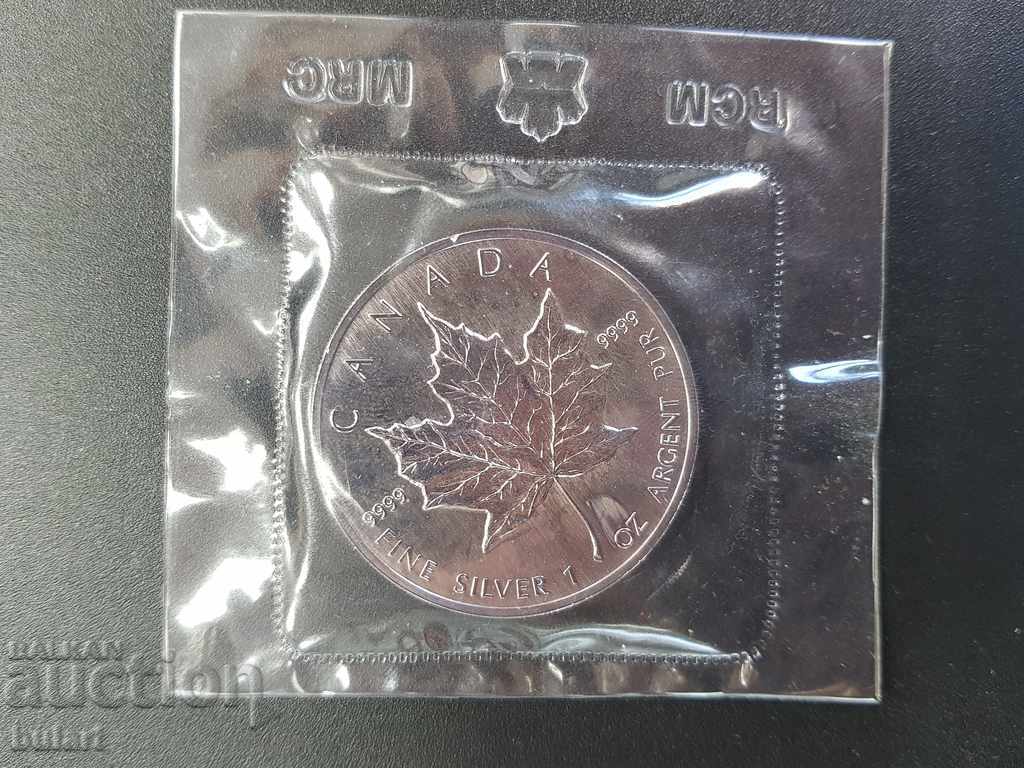 CANADA $ 5 1989 ELIZABETH II 1 oz 9999 SILVER MINT with price 120.00 BGN | € 61.36