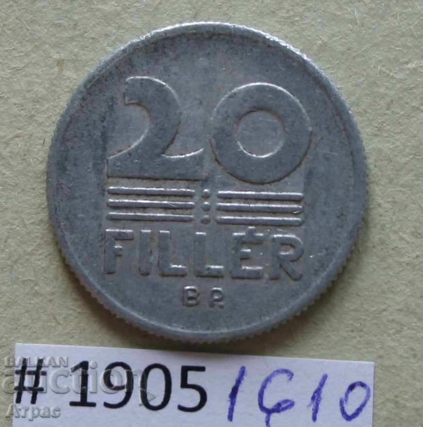 20 filler 1973 Hungary