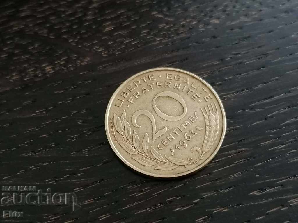 Monede - Franța - 20 Sentima | 1963.