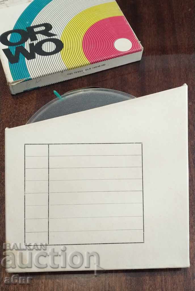 Εγγραφή μαγνητοταινίας ORWO TYP 123 - LH - 540 μ - 5 Εγγραφή μαγνητοταινίας ORWO TYP 123 - LH - 540 μ - 5