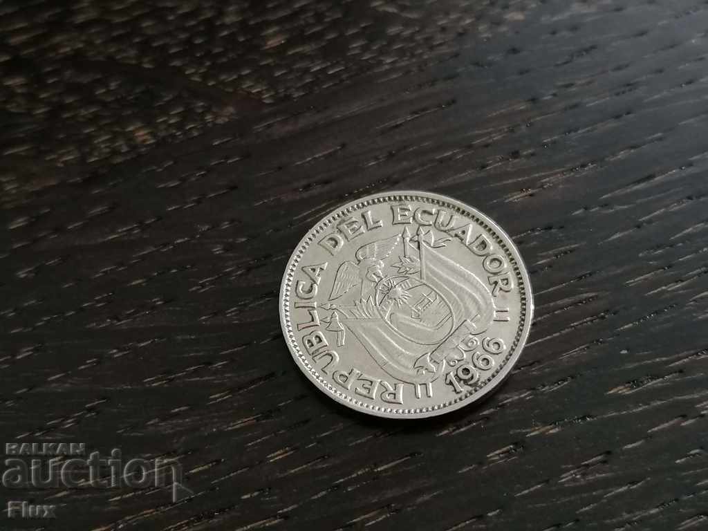 Coin - Ecuador - 20 cents 1966 with price 2.65 BGN | € 1.35