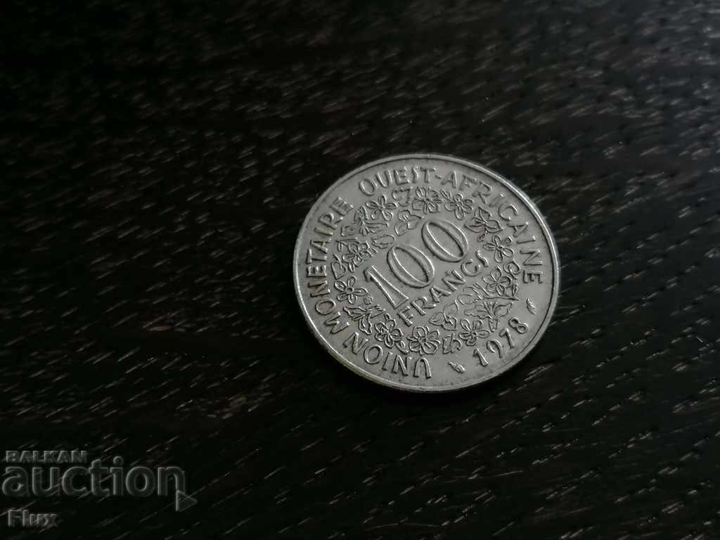 Монета - Западни Африкански Щати - 100 франка | 1978г.