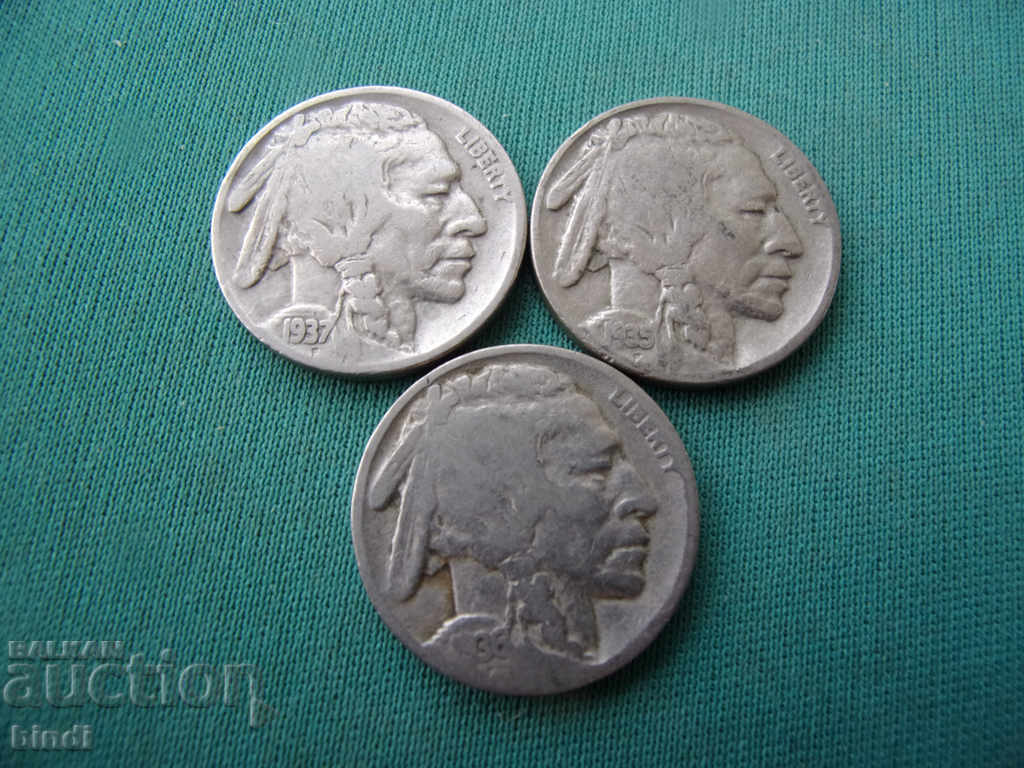 USA 5 Cent Lot 1935-1936-1937 with price € 6.14 | 12.01 BGN USA 5 Cent Lot 1935-1936-1937 with price € 6.14 | 12.01 BGN