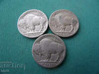 USA 5 Cent Lot 1935-1936-1937
