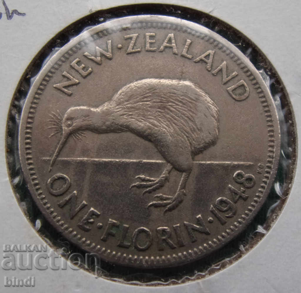 New Zealand 1 Florin 1948