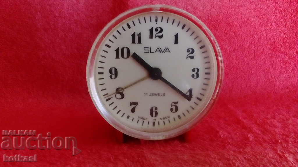 Old Soviet desk clock Alarm clock Slava SLAVA USSR USSR Old Soviet desk clock Alarm clock Slava SLAVA USSR USSR