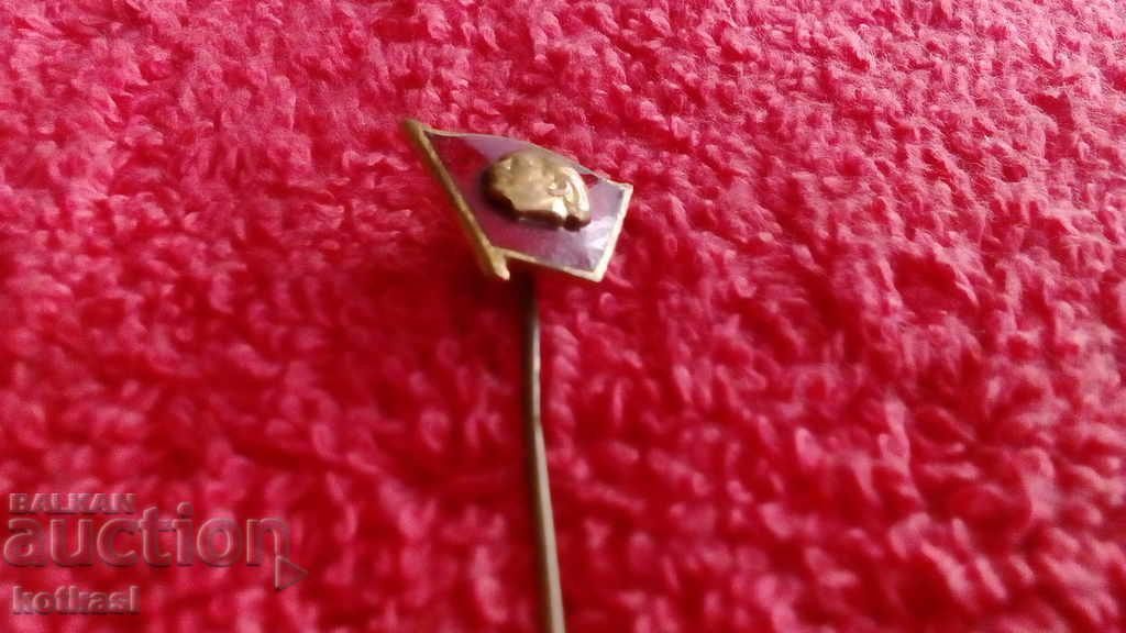 Auction  Old social bronze pin badge enamel Georgi Dimitrov quality