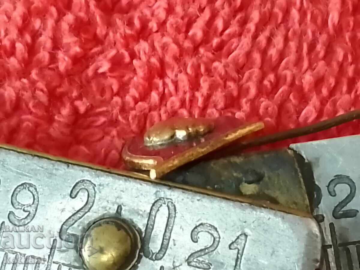 Old social bronze pin badge enamel Georgi Dimitrov quality - 7