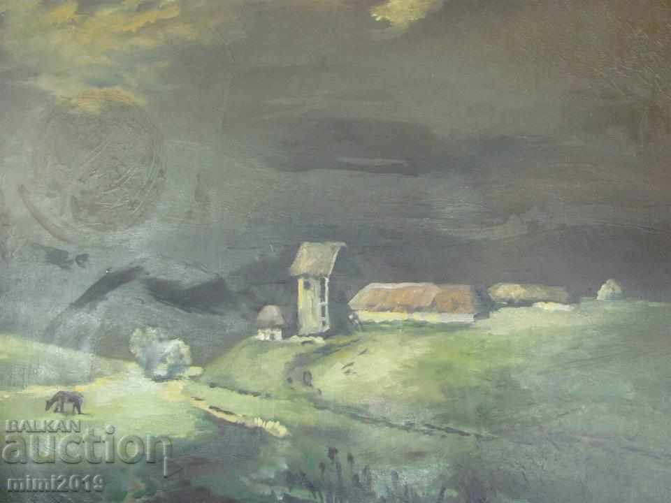 Picture of oil on a sheet of paper with price 130.00 BGN | € 66.47 Picture of oil on a sheet of paper with price 130.00 BGN | € 66.47