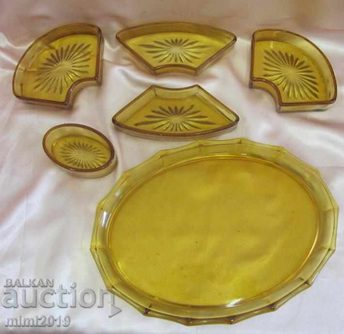 Κρυστάλλινο δίσκο του 19ου αιώνα με κύπελλα σερβιρίσματος - 6 Κρυστάλλινο δίσκο του 19ου αιώνα με κύπελλα σερβιρίσματος - 6