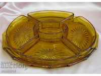 19th century Crystal Tray with serving bowls