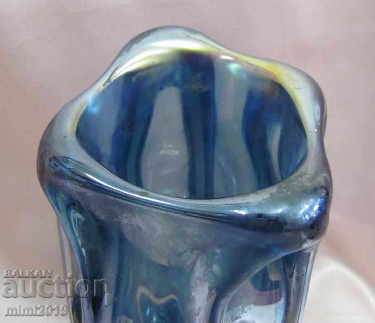 Auction Old Crystal Massive Heavy Vase LEITZ Auction Old Crystal Massive Heavy Vase LEITZ