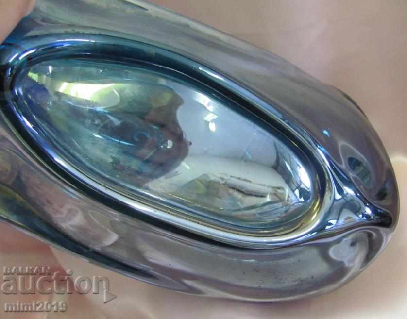 Old Crystal Massive Heavy Vase LEITZ - 6 Old Crystal Massive Heavy Vase LEITZ - 6