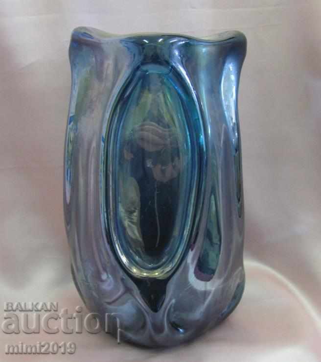 Vase vechi masive grele de cristal LEITZ