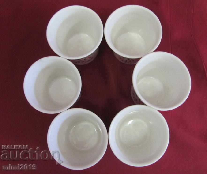 1980 Olympiad Moscow-Souvenir 6 pcs. Porcelain Cups - 7 1980 Olympiad Moscow-Souvenir 6 pcs. Porcelain Cups - 7