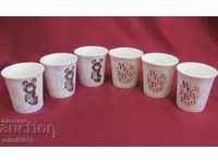 1980 Olympiad Moscow-Souvenir 6 pcs. Porcelain Cups