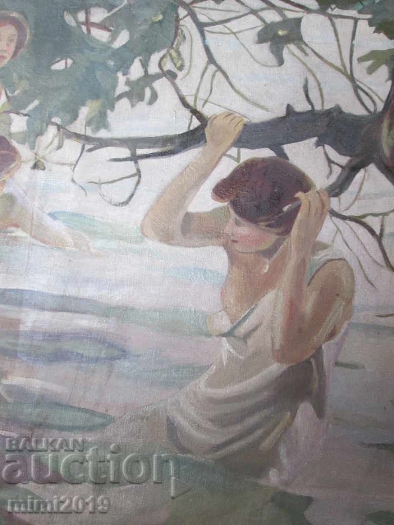 Auction 1922. Secession large painting - oil, canvas, signed Auction 1922. Secession large painting - oil, canvas, signed