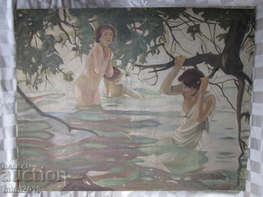 1922. Secession large painting - oil, canvas, signed 1922. Secession large painting - oil, canvas, signed