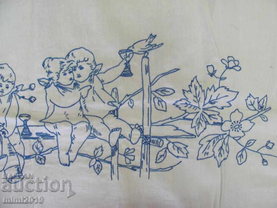 Δημοπρασία Παλιό χέρι κέντημα κουτί κουβέρτα κάλυψης Δημοπρασία Παλιό χέρι κέντημα κουτί κουβέρτα κάλυψης