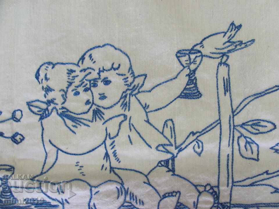 Παράδοση Παλιό χέρι κέντημα κουτί κουβέρτα κάλυψης Παράδοση Παλιό χέρι κέντημα κουτί κουβέρτα κάλυψης