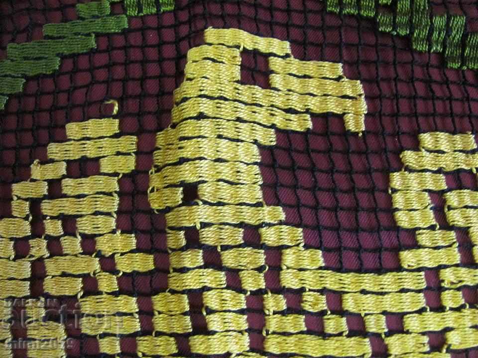 Delivery of Old Handmade Plaid Tablecloth Delivery of Old Handmade Plaid Tablecloth