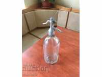 Soda water siphon is made of glass old
