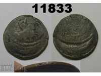 Imperial Russia DEFECT 2 kopecks 1759 copper coin